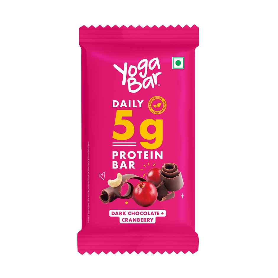 Yogabar 5g Protein Bars, Chocolate Chip and Cranberry, Protein Blend & Premium Whey,Fiber, Energy Combo