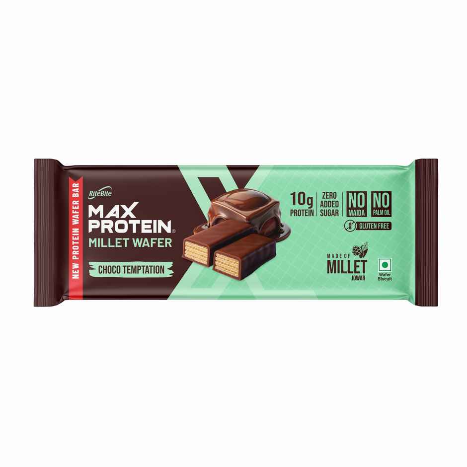 Buy RiteBite Max Protein Coffee Mousse 10g Protein Millet Wafer Bar ...