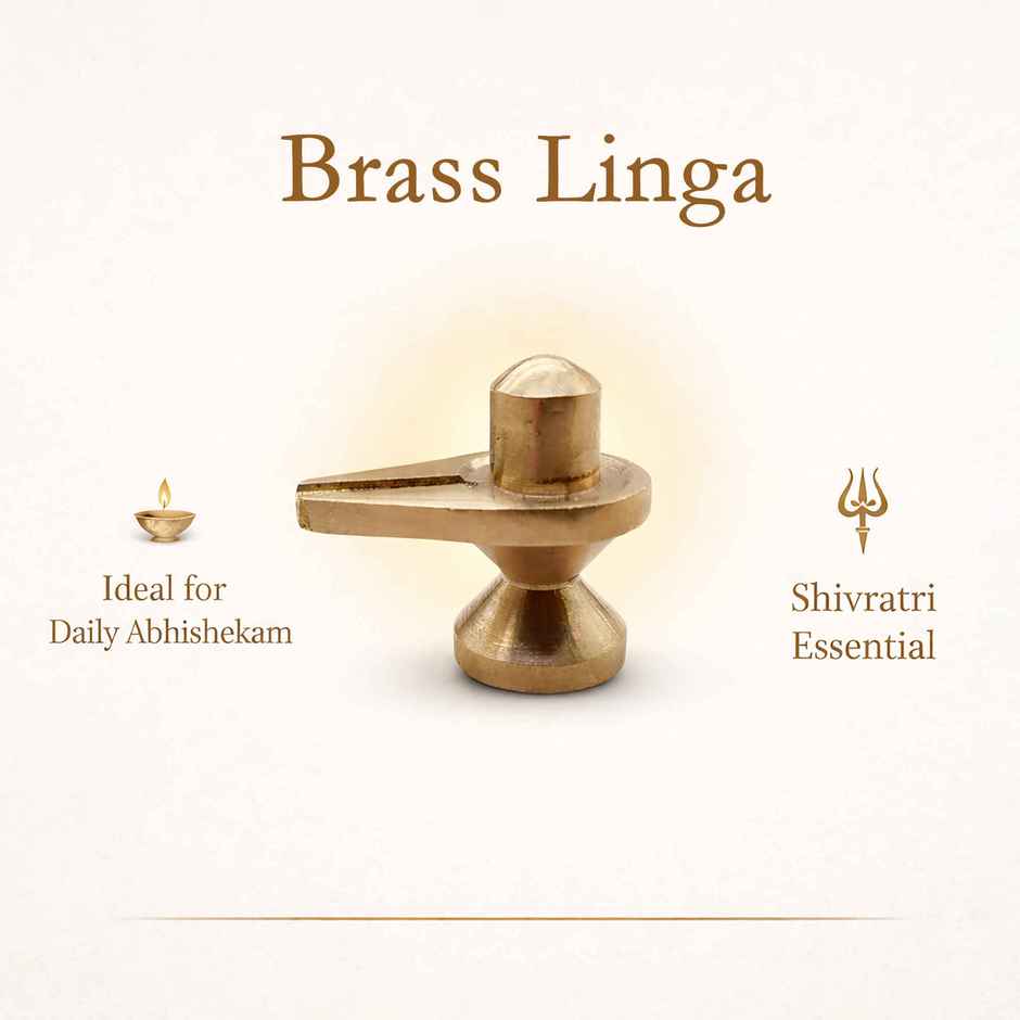 Brass Shivling | 2 Inch | Mahadev Idol for Pooja | Svasti