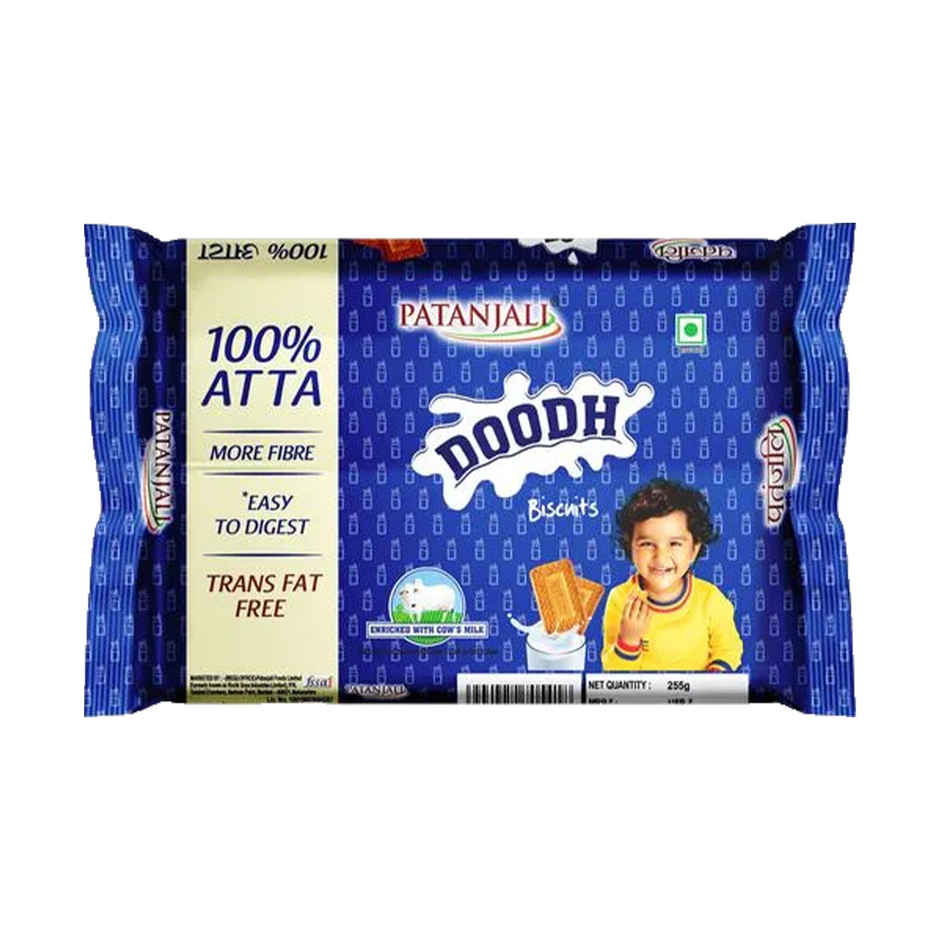 Patanjali Doodh Atta Biscuits - Whole Wheat Milk biscuits, Rich in Fibre