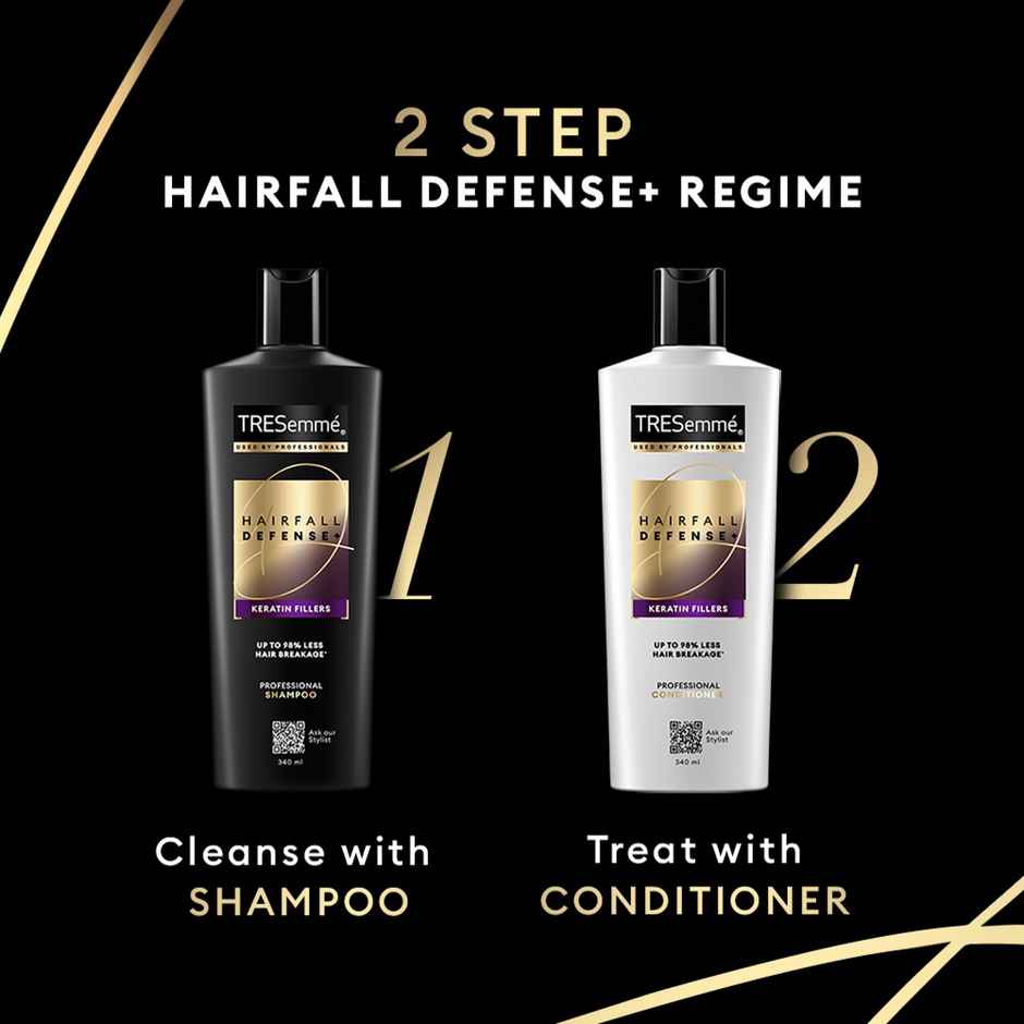 TRESemme Hair Fall Defense Conditioner with Keratin Fillers for 98% Less Breakage