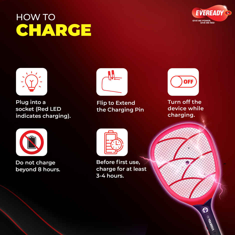 Eveready Power Zap Max Mosquito Racquet