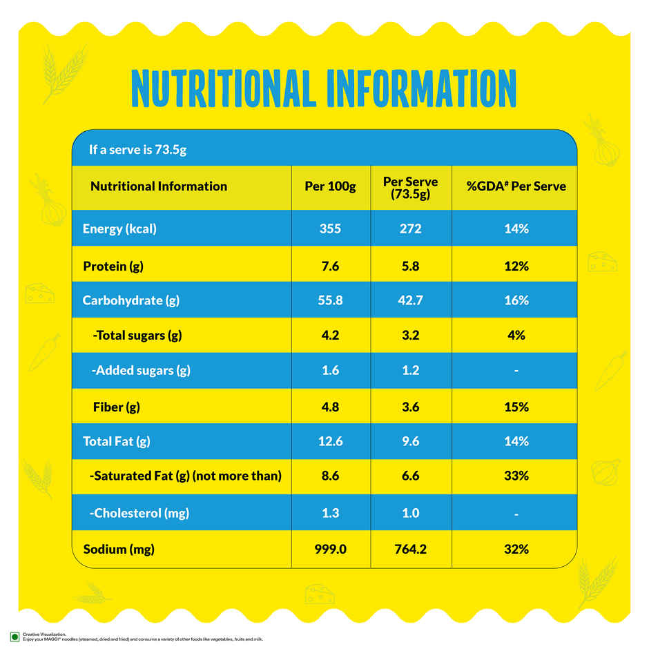 Maggi Nutri-Licious Veg Atta Noodles Herby Cheesy