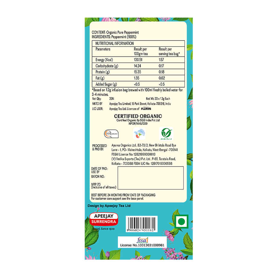 Flurys Refreshing Organic Peppermint