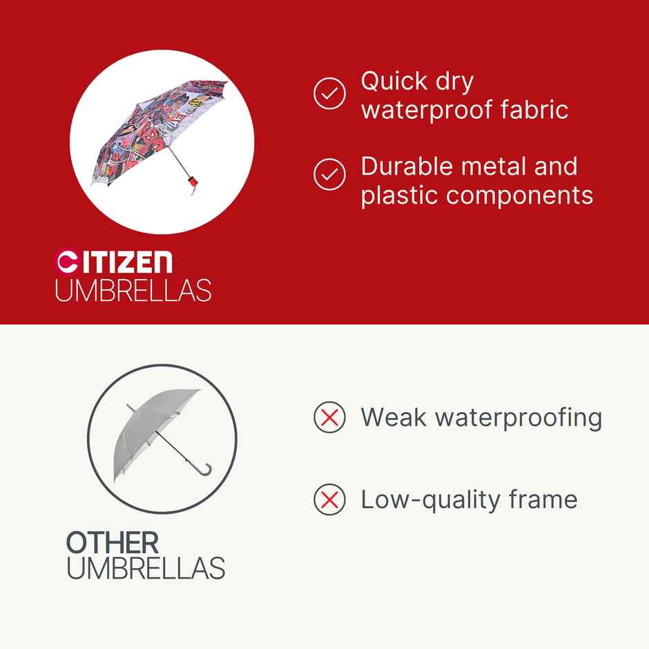 Citizen 3 Fold Manual Kids Umbrella Spiderman Print