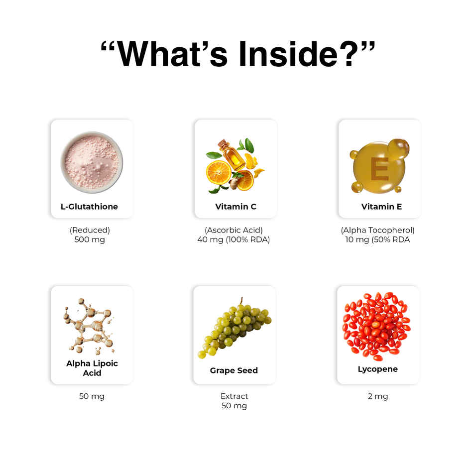 OYB Glow-Skin Brightening with Glutathione, Vitamin C & E | 30 Capsules