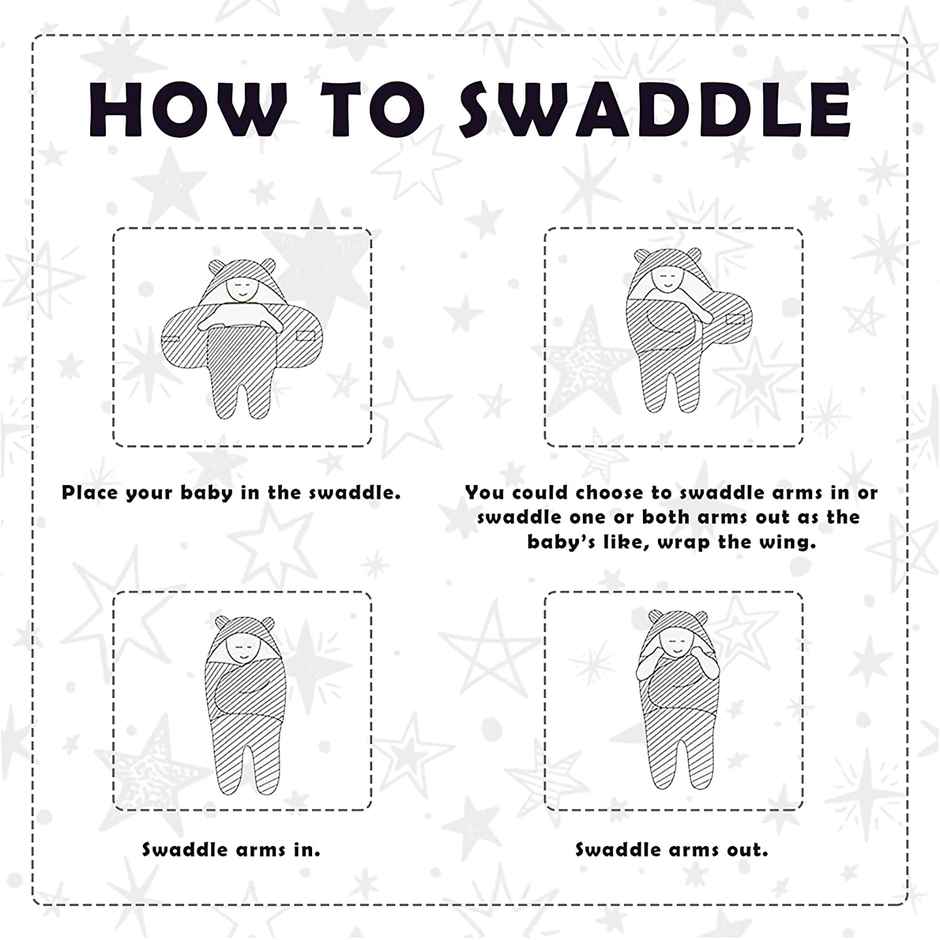 Oyo Baby Hooded Blanket Wrapper Swaddle 0-6 Months | Assorted