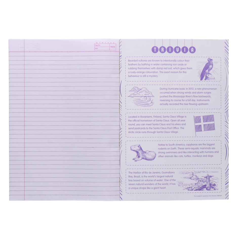 Navneet Youva Soft Bound Single Line Long Notebook (276 Pages, A4 size 21 cm x 29.7 cm)