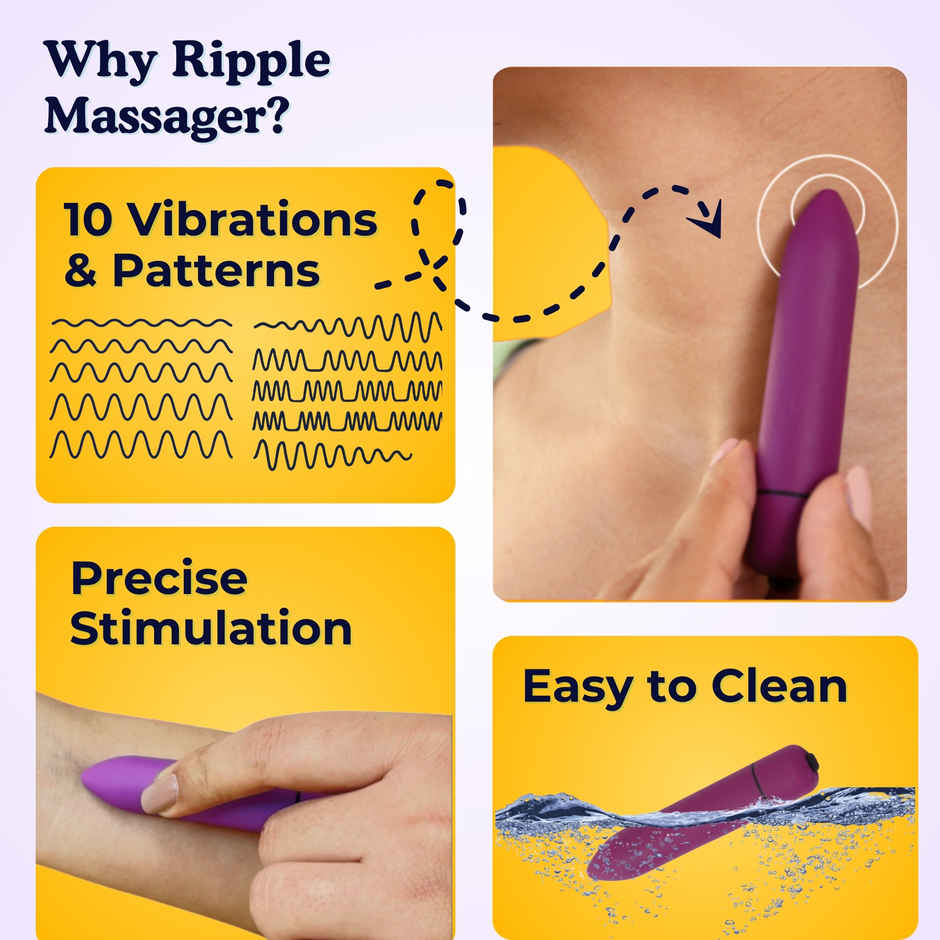 Boldedge Ripple Mini Bullet Personal Massager | Magenta