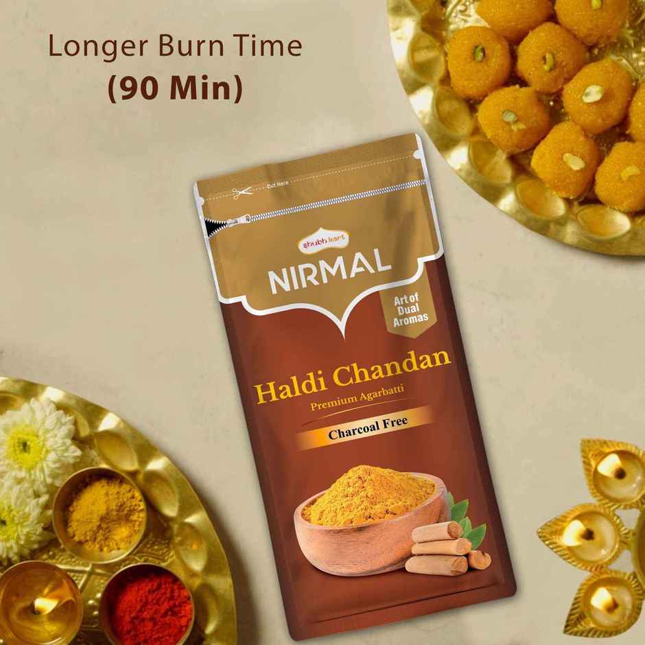 Nirmal Haldi Chandan Premium Agarbatti Zipper | Shubhkart