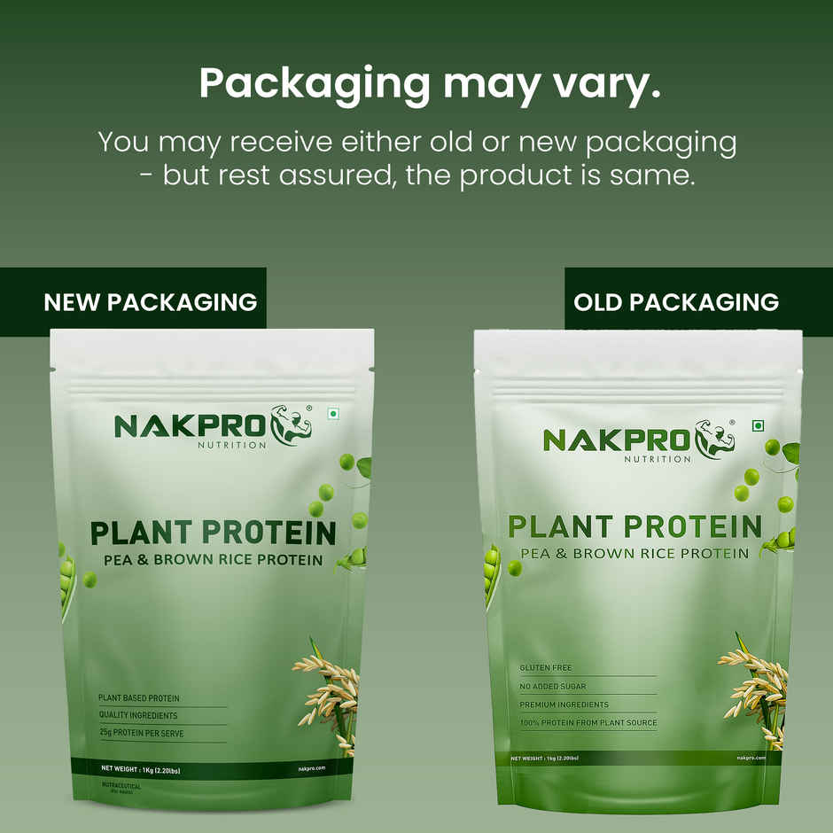 NAKPRO Plant Protein Powder Pea & Brown Rice Blend | Vanilla