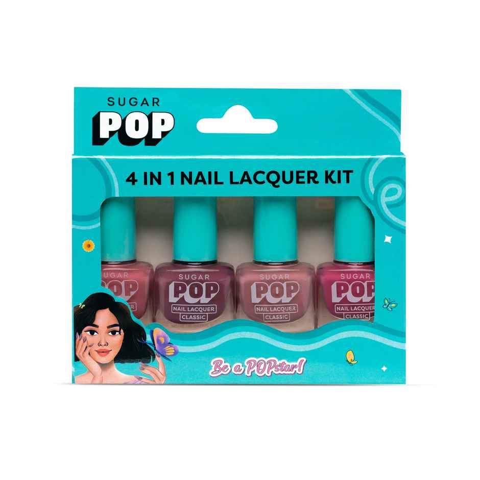 SUGAR POP 4 in 1 Nail Lacquer Kit- 01 Nude Nectar