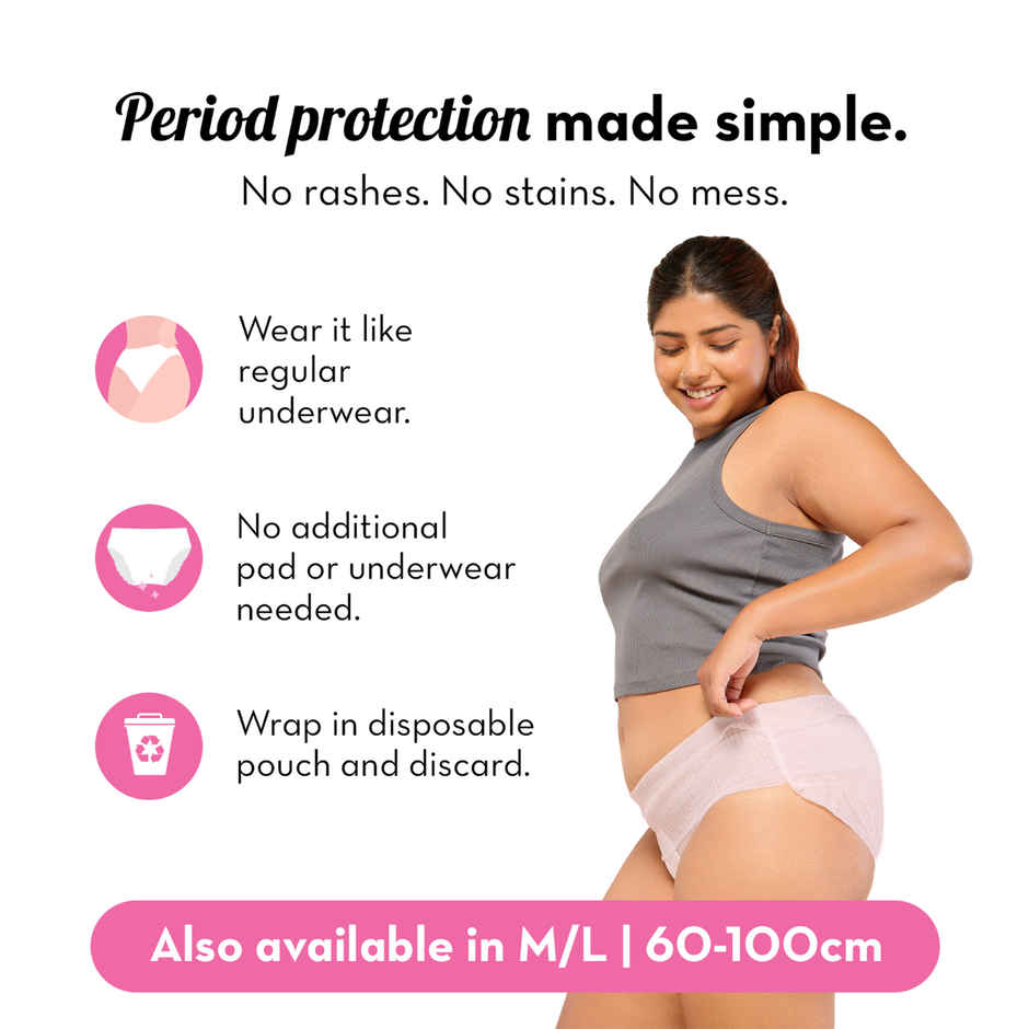 Plush Period Panty High Waist | Disposable | L-XL