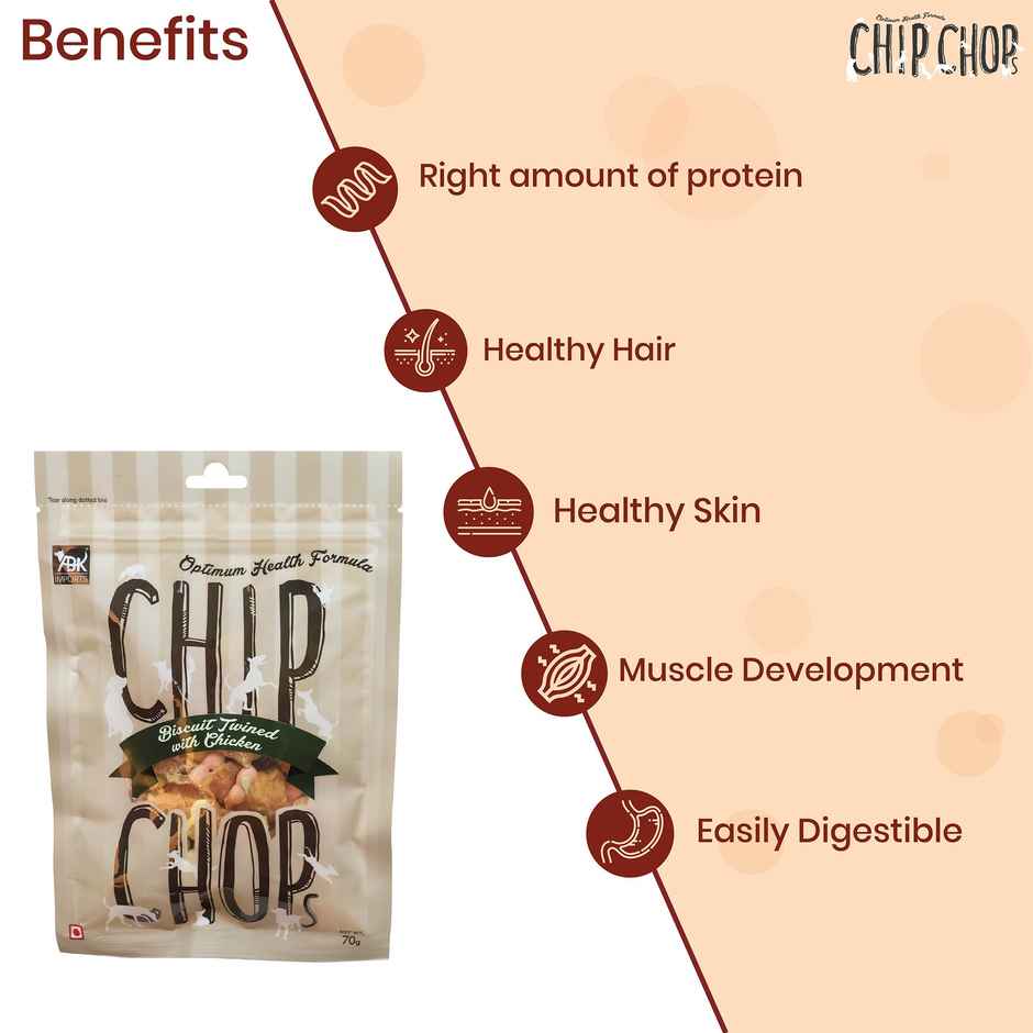 Chip Chops Biscuit Twined with Chicken Dog Treat