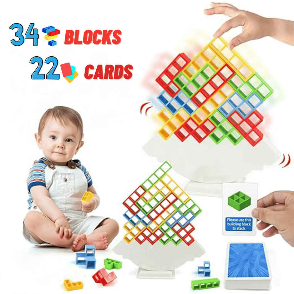 Toytales Tetra Tower | Balancing Game | Building Blocks | Puzzle | Toys For Kids