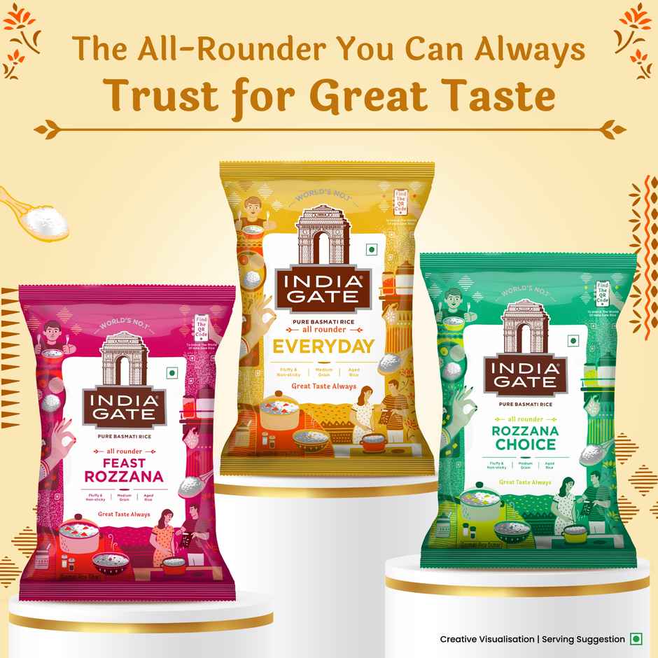 India Gate Everyday Basmati Rice | Fluffy Medium Grains