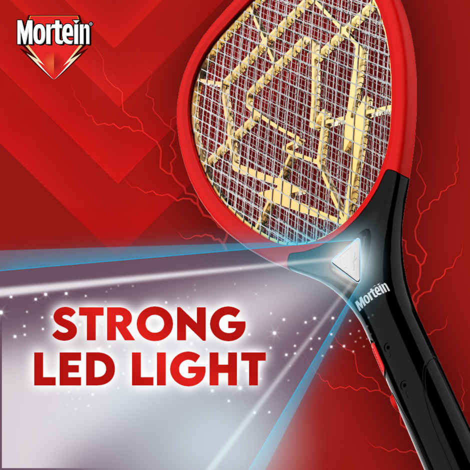 Mortein Advanced Electric Mosquito Racquet Bat | 30% Longer Battery Combo