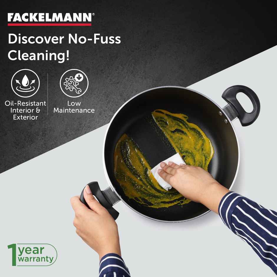 Fackelmann Quartz Nonstick Casserole w Glass Lid 28cm BPA-Free All Stoves Compatible Anti-scratch
