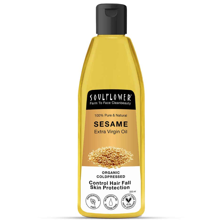 Soulflower Sesame Oil for Hair Loss Due to Thinning
