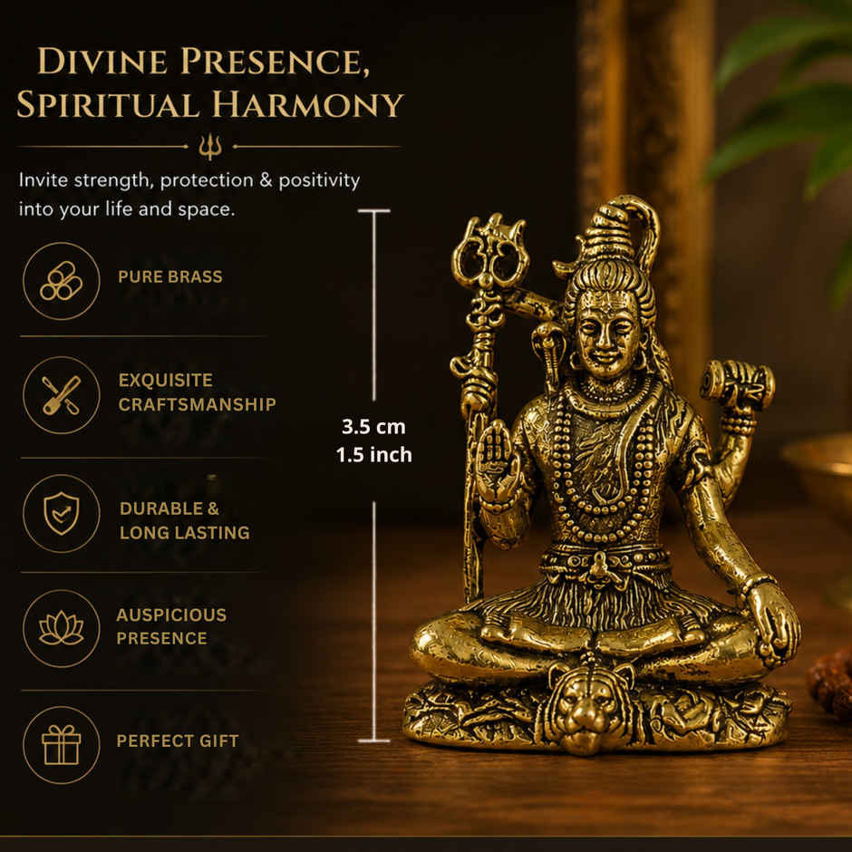 Pure Brass Shivji Idol | Estoria Collective