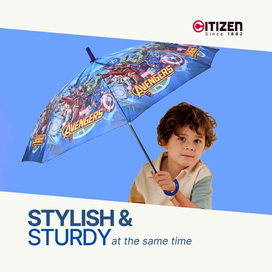 Citizen Kids School Umbrella | 2 Fold | 19 Inch | Avengers Printed