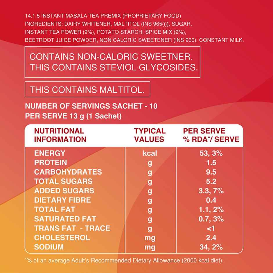 Red Label Instant Masala Chai Premix