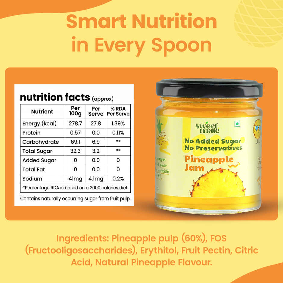 Sweetmate Sugar Free Pineapple Jam