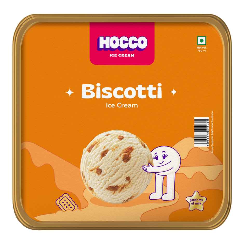 Hocco Biscotti Ice Cream Tub | Crunchy & Creamy