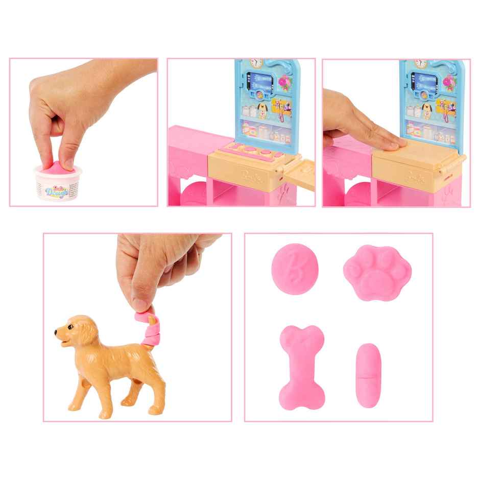 Barbie Fast Cast Veterinarian Clinic Playset with Pink Colored Hair Fashion Doll