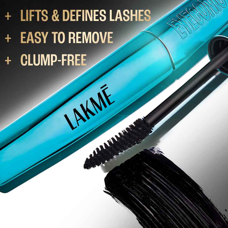 Lakme 9 to 5 Eyeconic Curling Mascara | Smudgeproof | Waterproof | Lasts upto 24 Hrs | Black