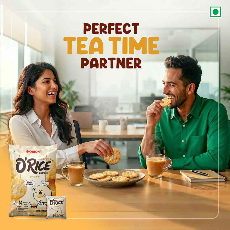 Orion O'Rice Cracker - Baked Korean Snack Plain Flavoured Crackers | Preservative-free and Trans Fat-free Combo