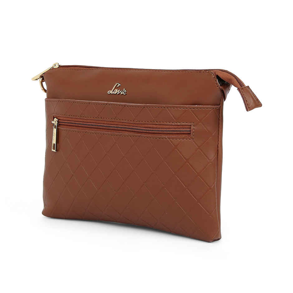Lavie Women's Slim Top Zip Cross Body Sling Bag | Ladies Purse Handbag | Tan