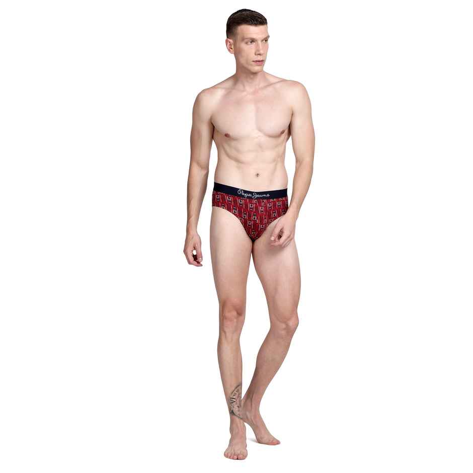 Pepe Jeans Men's Premium Cotton Brief | Red | M