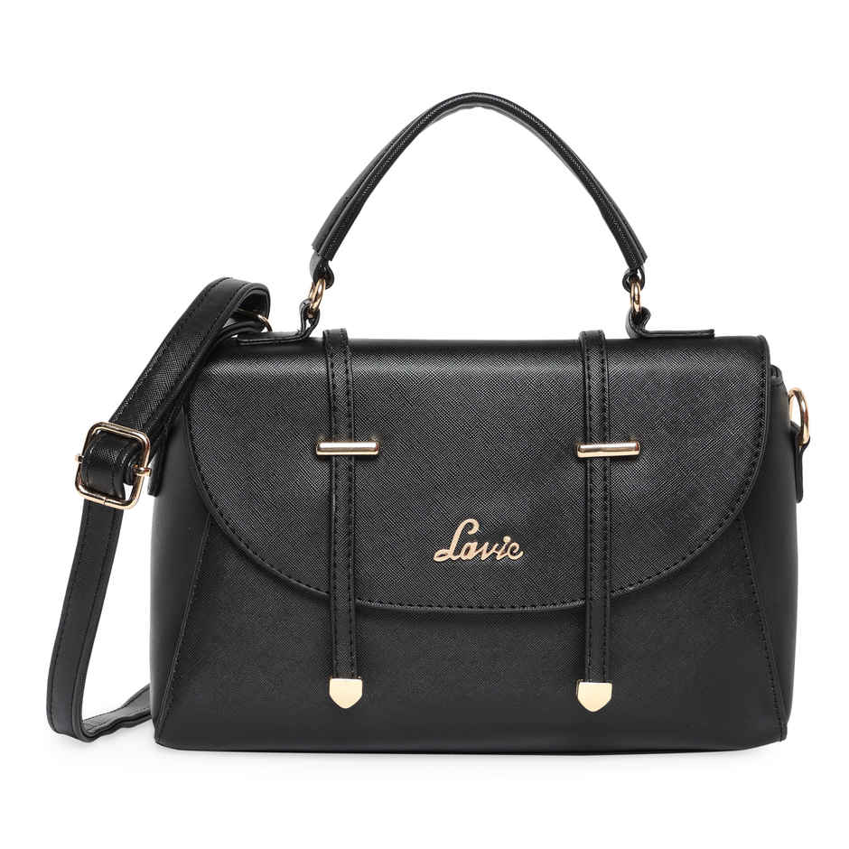Lavie Women's Beech Flap Satchel Handbag | Ladies purse | Shoulder Bag | Black
