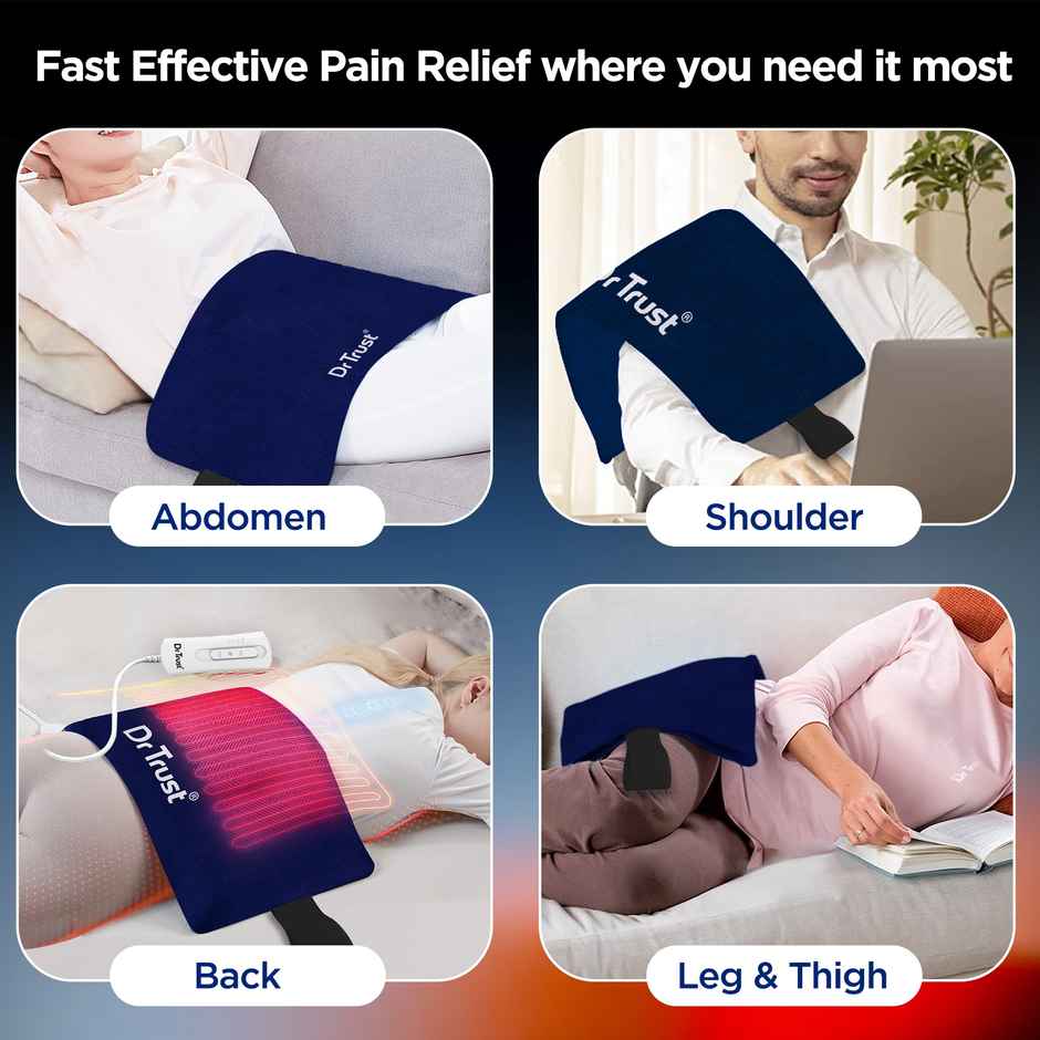 Dr Trust Orthopaedic Electric Heat Belt for Menstrual Cramps, Body/Knee Pain Relief Heating Pad