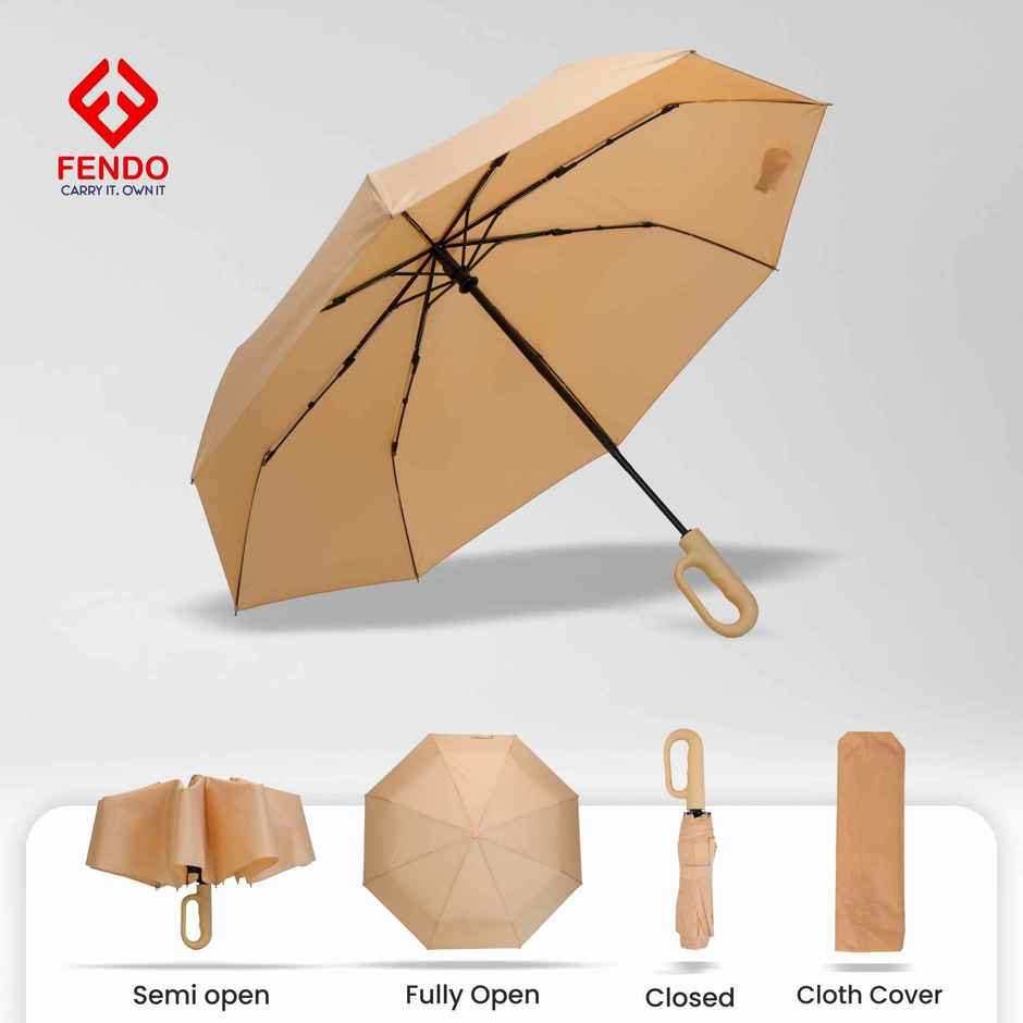 Fendo Clutch Umbrella | Peach | 20 Inch | 3 Fold