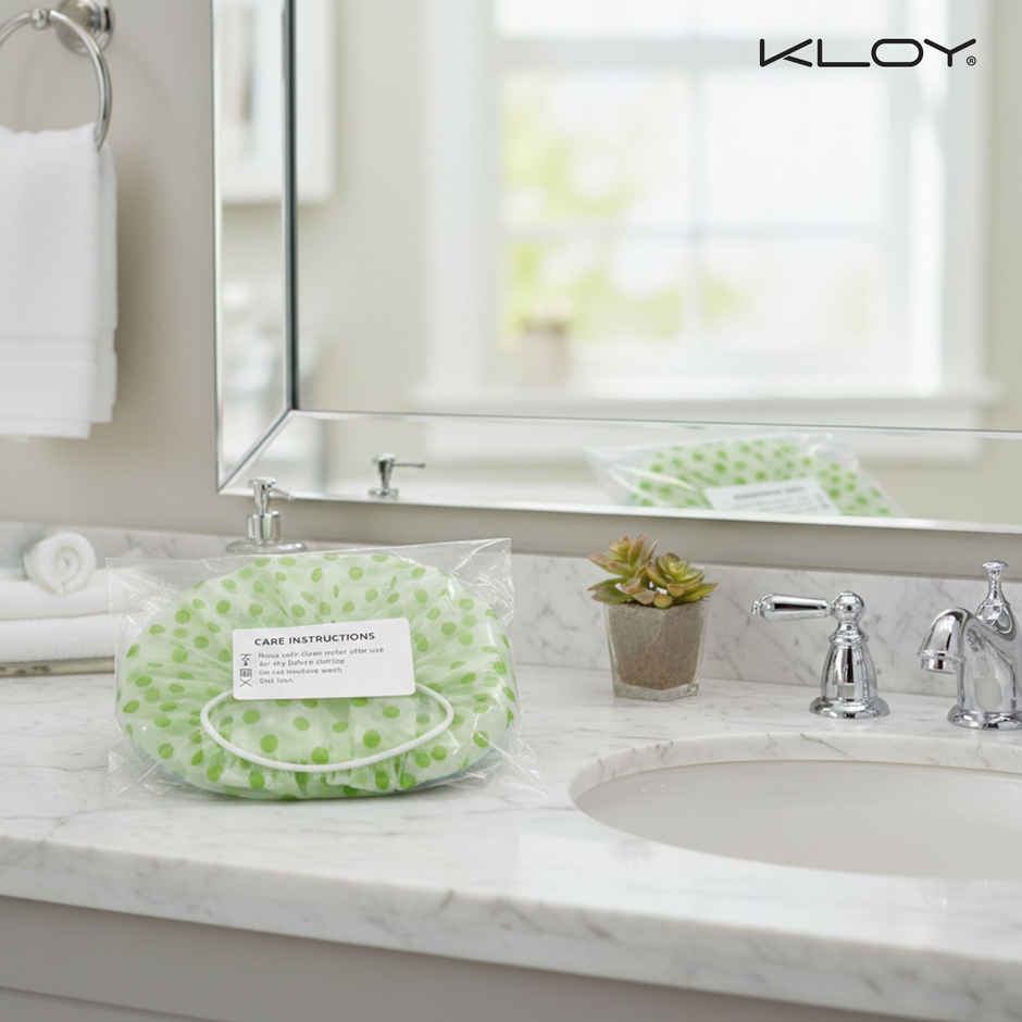 Kloy Waterproof Shower Cap | Reusable Hair Protection Cap | Multicolour