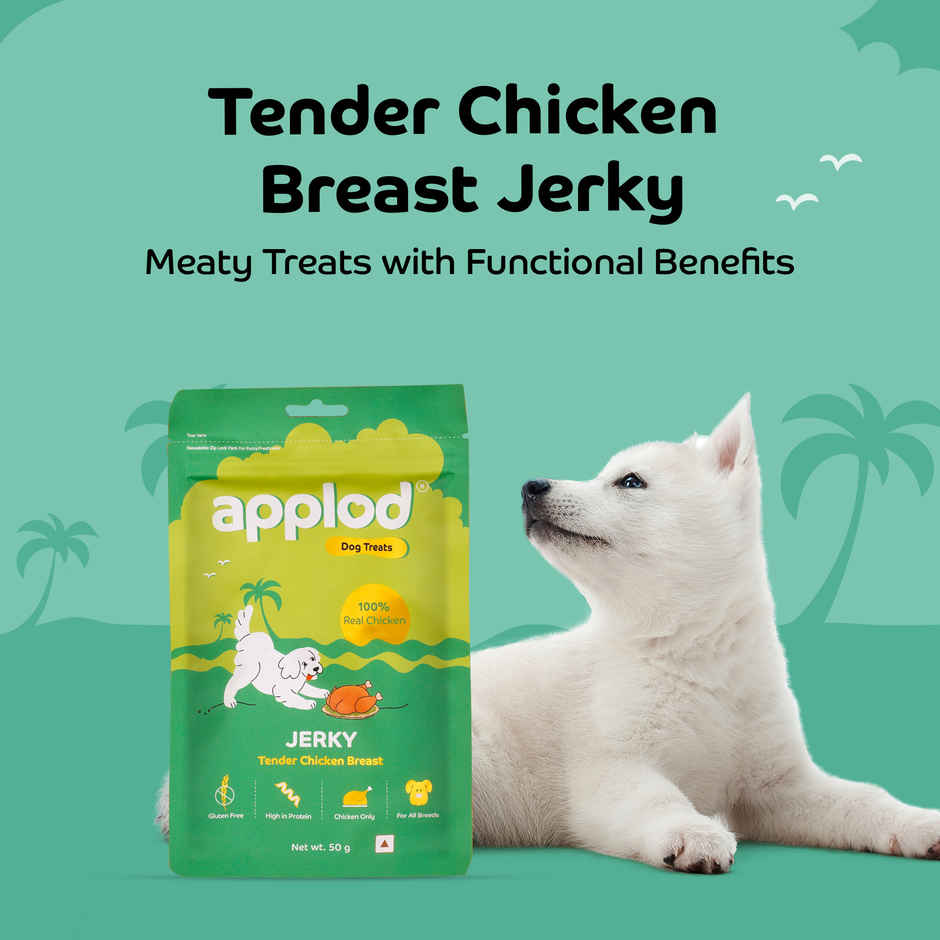 Applod Dehydrated Chicken Breast Dog Treat | Gluten Free Treats | For Puppy & Adult Dogs