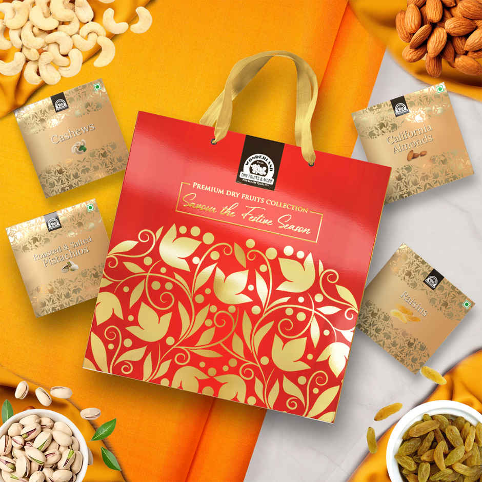 Wonderland Foods Roasted & Salted Dry Fruits Gift Box