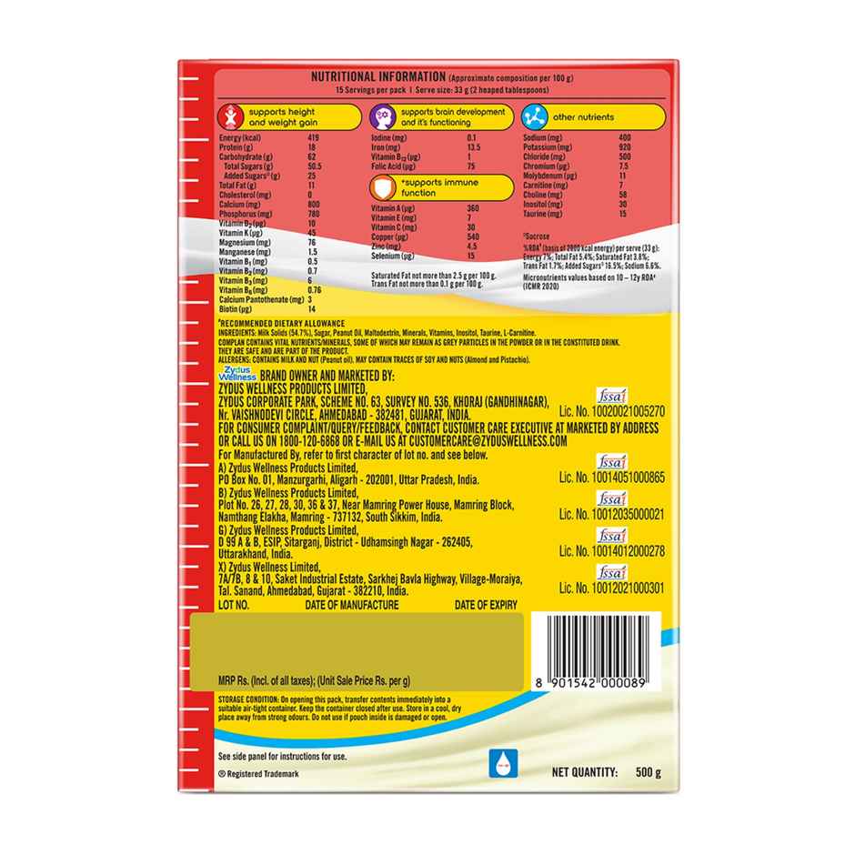 Complan Creamy Classic Flavour Drink Mix | For 5+ years Kids