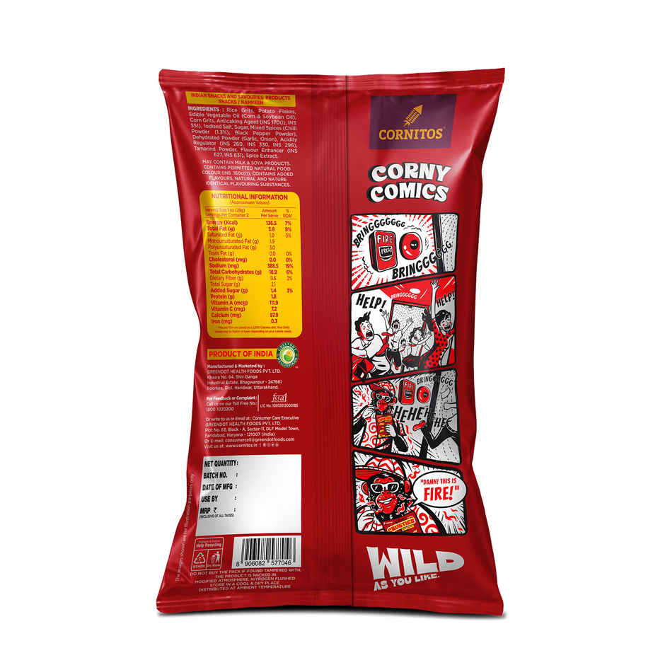 Cornitos Crusties Puffs Fiery Peri Peri Flavour