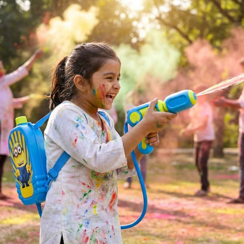 Minions Holi Water Tank Pichkari | 1.5 L | Tomuncle