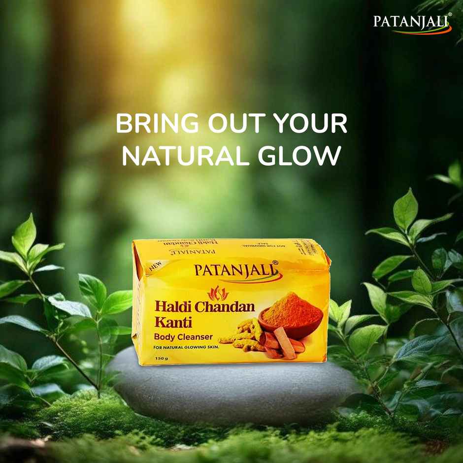 Patanjali Haldi Chandan Body Cleanser Refreshing Bath Soap Bathing Bar