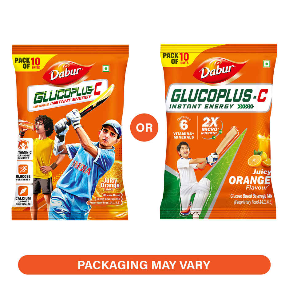 Dabur Glucoplus-C Orange Instant Energy Glucose Powder