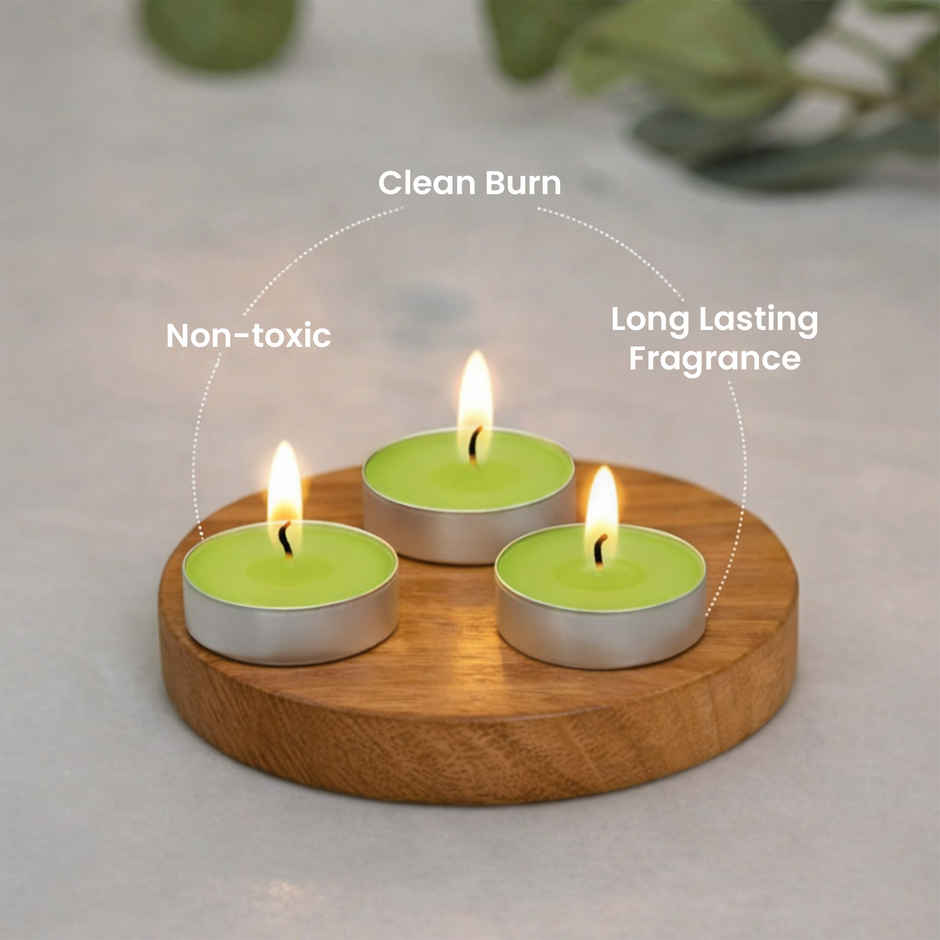 IRIS Lemongrass Scented Tealight Candles | Pack of 10
