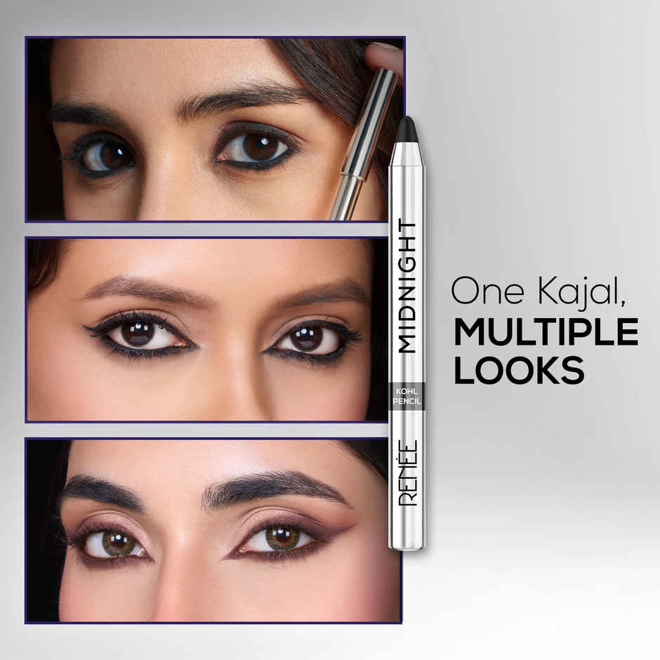 Renee Midnight Mini Kohl Pencil | Darkest Black | Smudgeproof | Waterproof