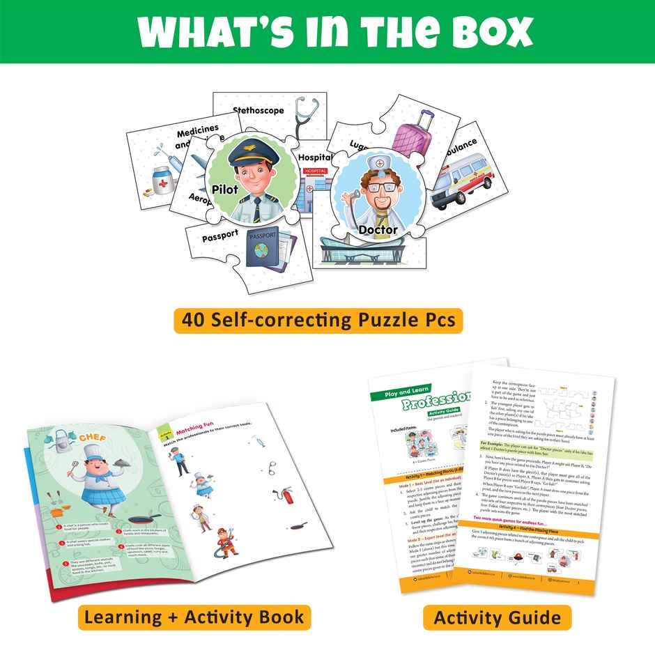 Little Berry Professions Puzzle Game For Kids: Play And Learn Puzzle With Activity Book - Lb37