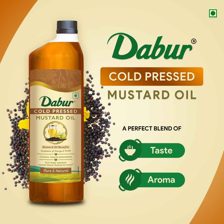 Dabur Mustard (Sarson) Cold Pressed Oil | Cooking Oil