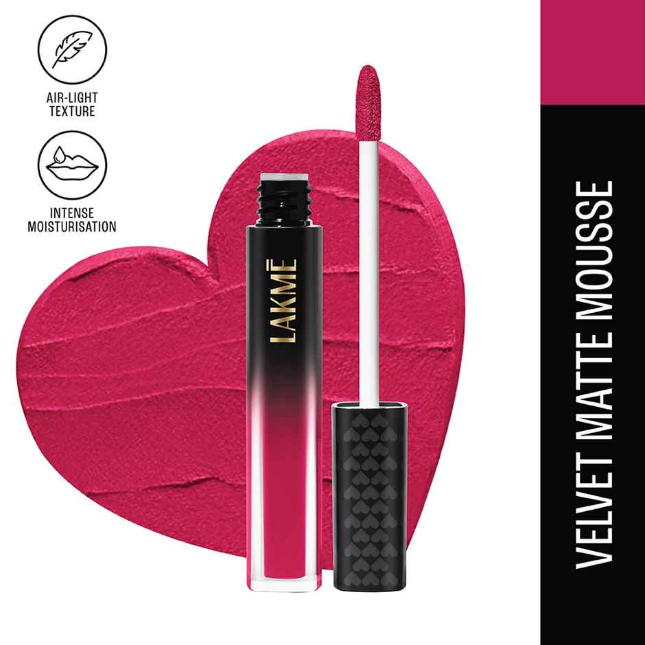 Lakme Xtraordin-airy Lip Mousse Right Swipe Pink