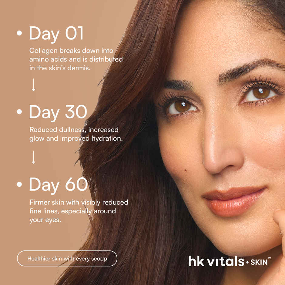 hk vitals Skin Radiance Collagen Supplement with Biotin (Orange, 100g)
